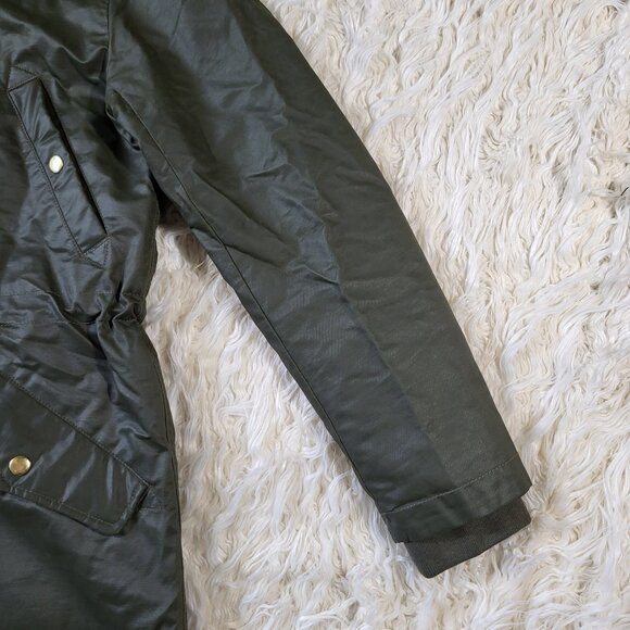 J. Crew Women’s Perfect Parka Army Green Waterproof Hooded Jacket Coat - Picture 4 of 16